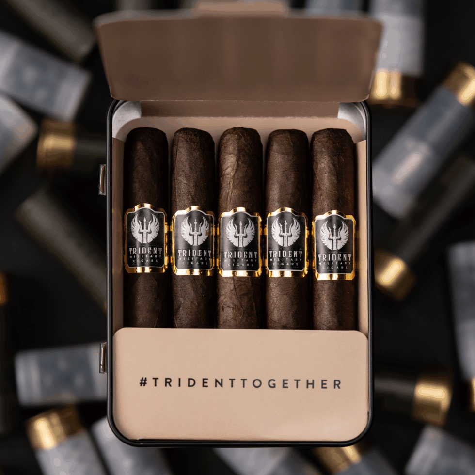 Trident Military Cigars Trident Petit Panatela Tin of 5